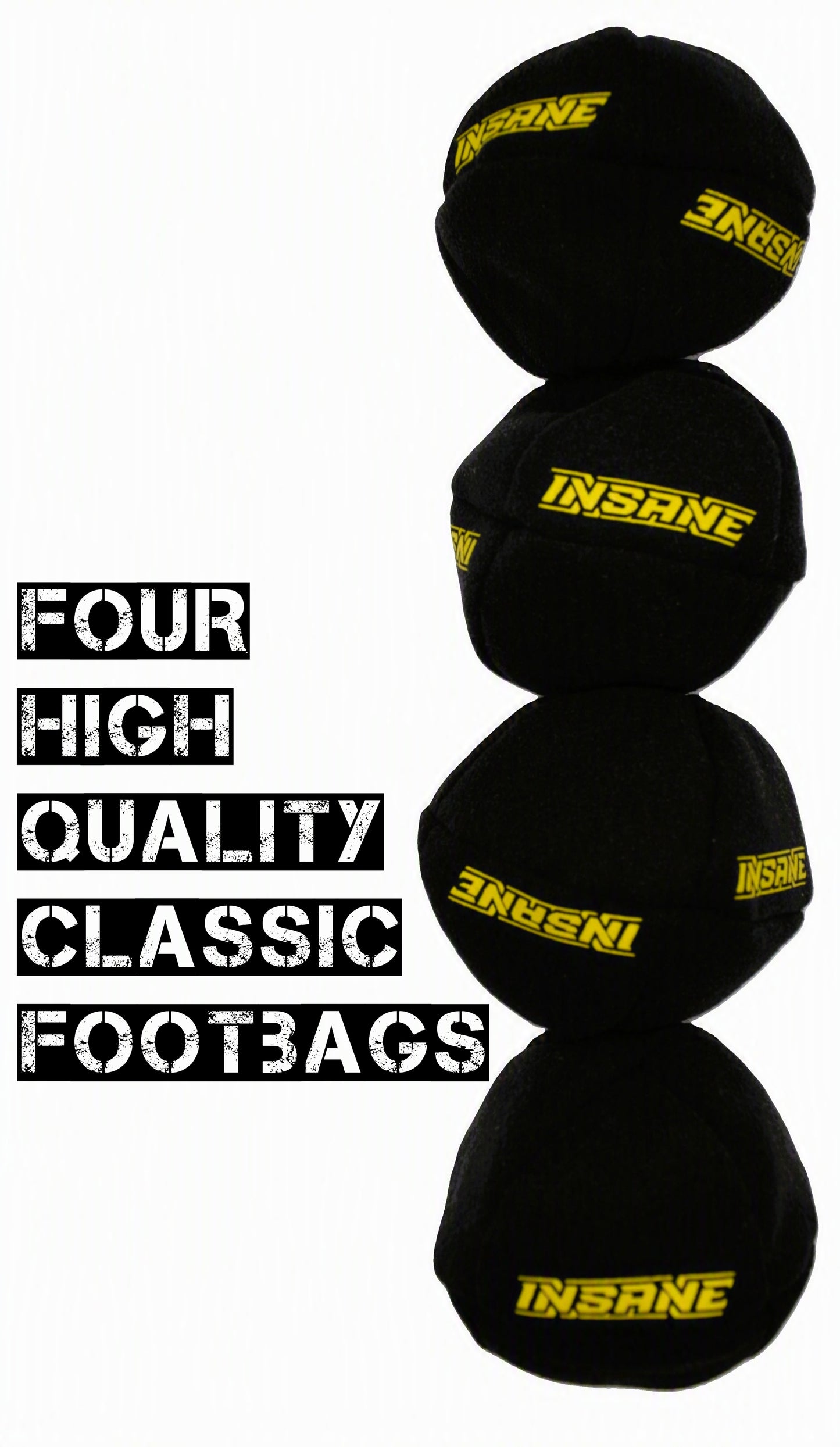 Premium Footbag 4 Pack Hacky Sack